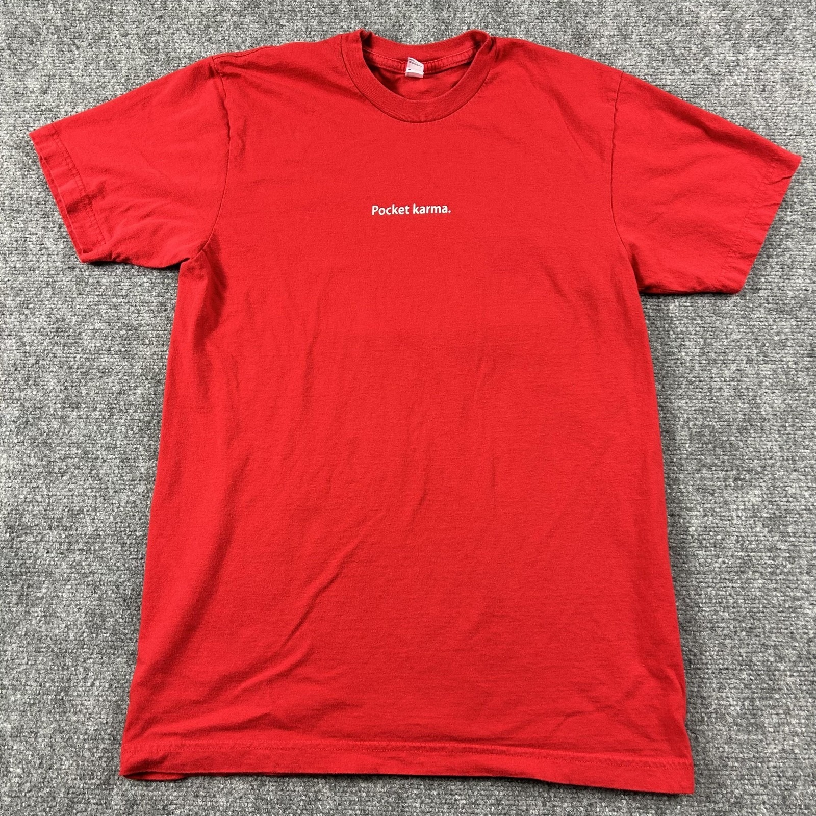 Apple Shirt Mens Medium Red Ipod Nano Product Red Pocket Karma Graphic Tee